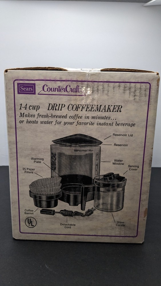 Vintage 1978 Sears Coffee Maker 1-4 Cup Drip NEW