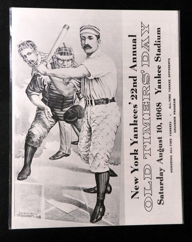 1968 NY Yankees Old Timers Day Program