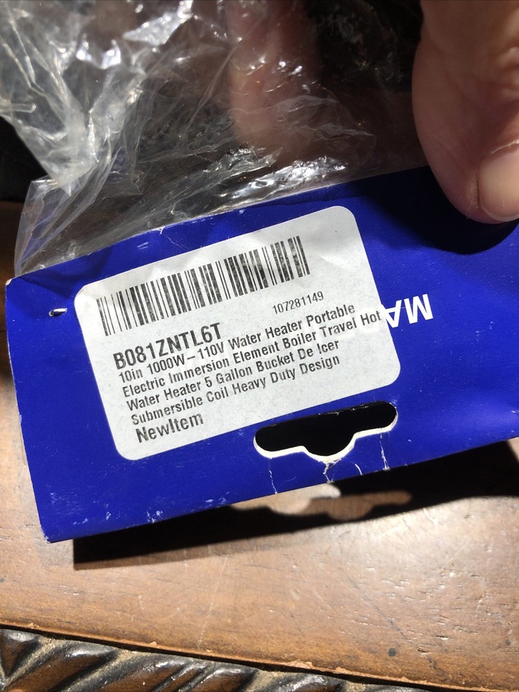 1000W-110V Immersion Water Heater-10in Electric Water Heater, Portable Submer...