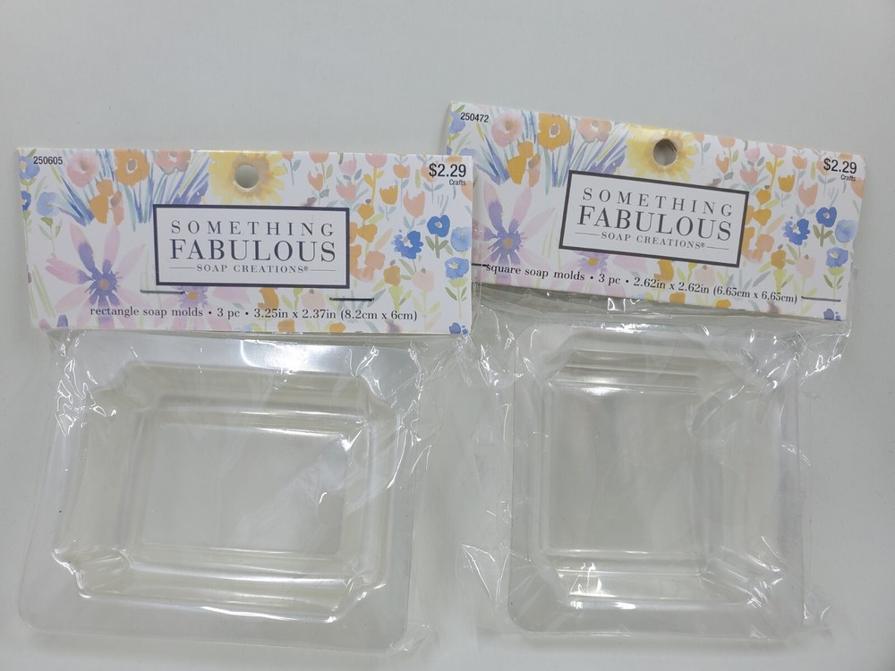 CR2 Something Fabulous Rectangle And Square Soap Molds New