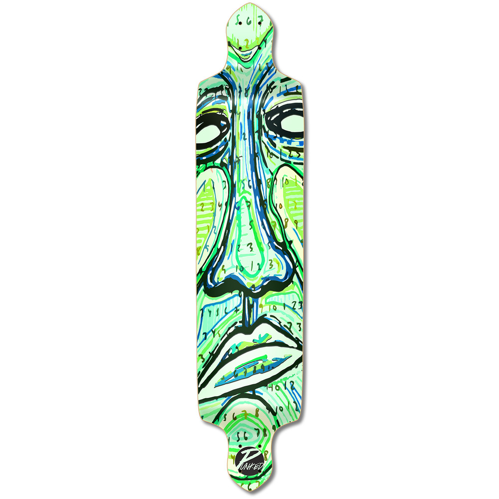 Yocaher Drop Down Longboard Deck - Countdown (DECK ONLY)