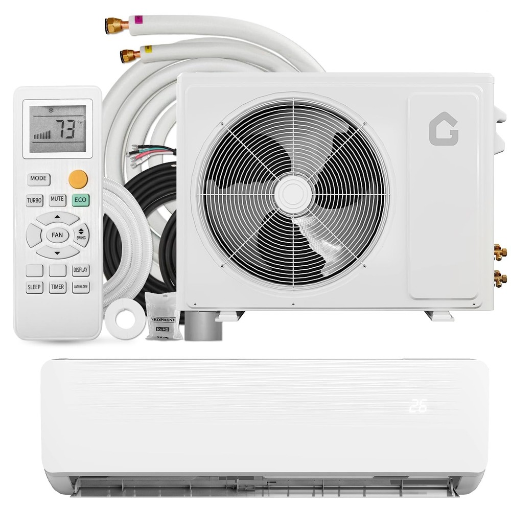 12000 BTU Mini Split AC/Heating 19 SEER2 Inverter Split System Air Conditioner