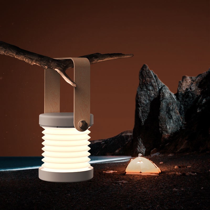 Foldable Touch Dimmable Reading LED Night Light Portable Lantern Lamp USB Rechar