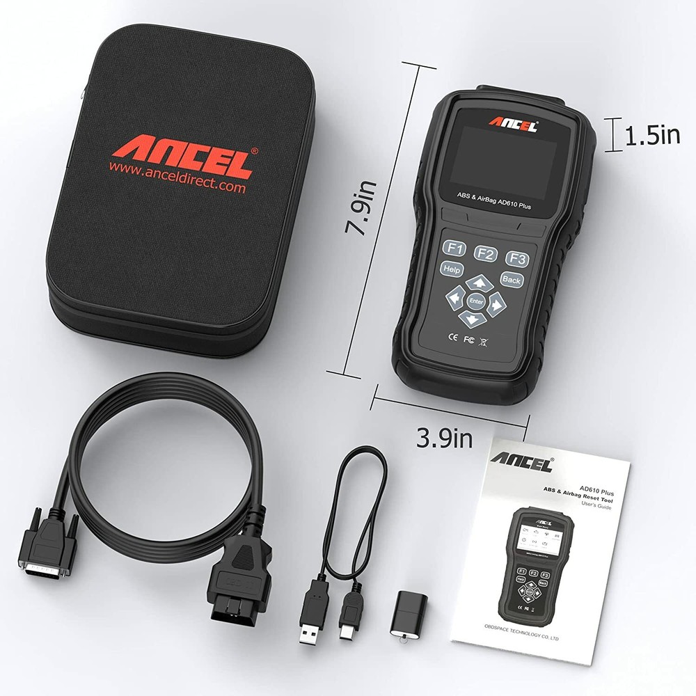 ANCEL AD610 Plus OBD2 Scanner Code Reader SAS SRS Code Reader ABS Check Engine