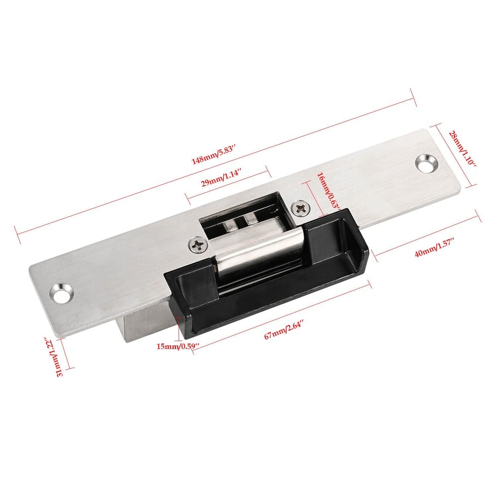 YUHANUS Electric Strike Door Lock Fail-Secure NO Mode Mode/ Fail Secure