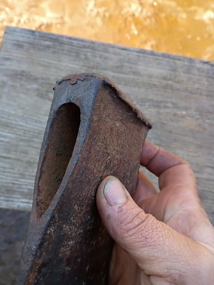 Early Primitive Lugged Axe Head 2 lbs 14 oz
