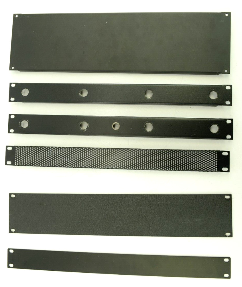 6 Peices of Rack Panel Space Units - 1 Unit - 2 Unit - 3 Unit - Black