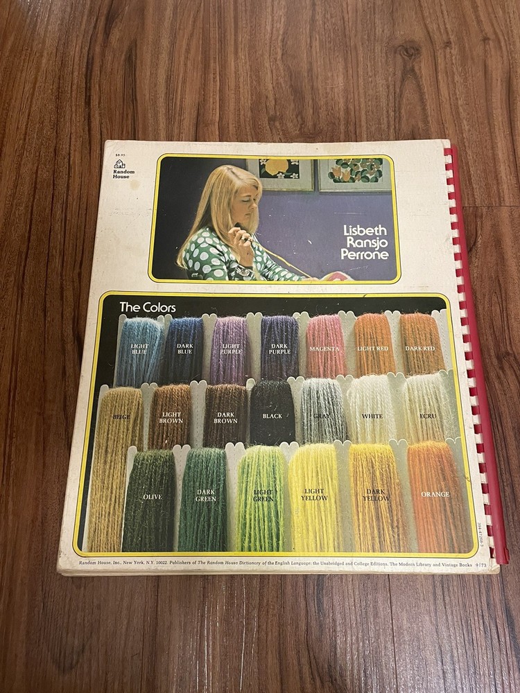 Lisbeth Perrone's Needlepoint Workbook First Edition Red Spiral Bound 1973