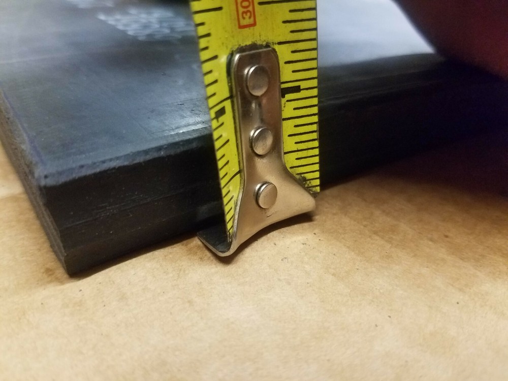 Solid Rubber Sheet Cut 9" x 3" x .75"
