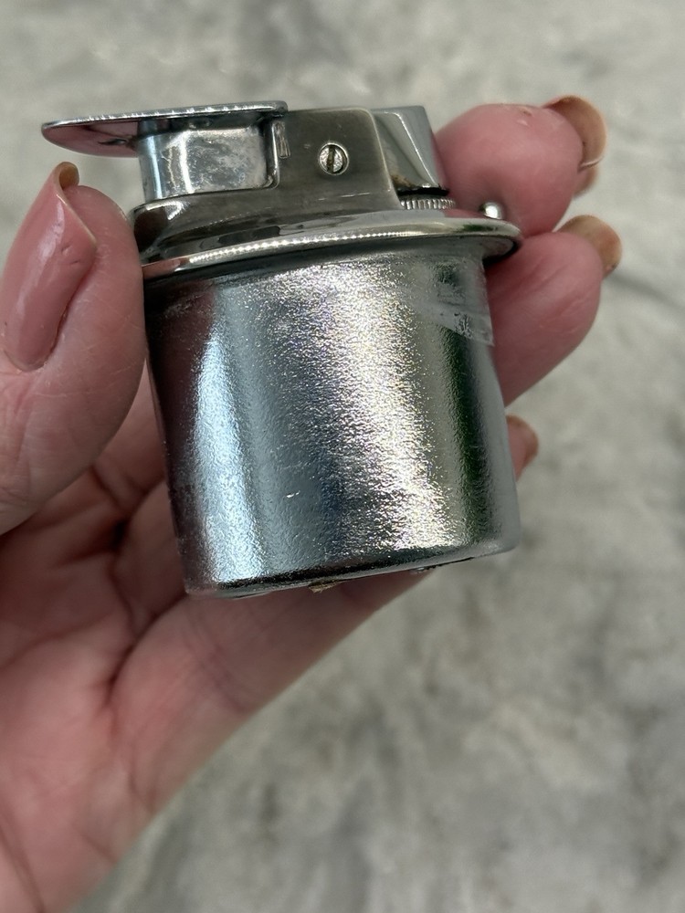 RONSON CLASSIC VERY HEAVY SILVER PLATED CROWN TABLE LIGHTER
