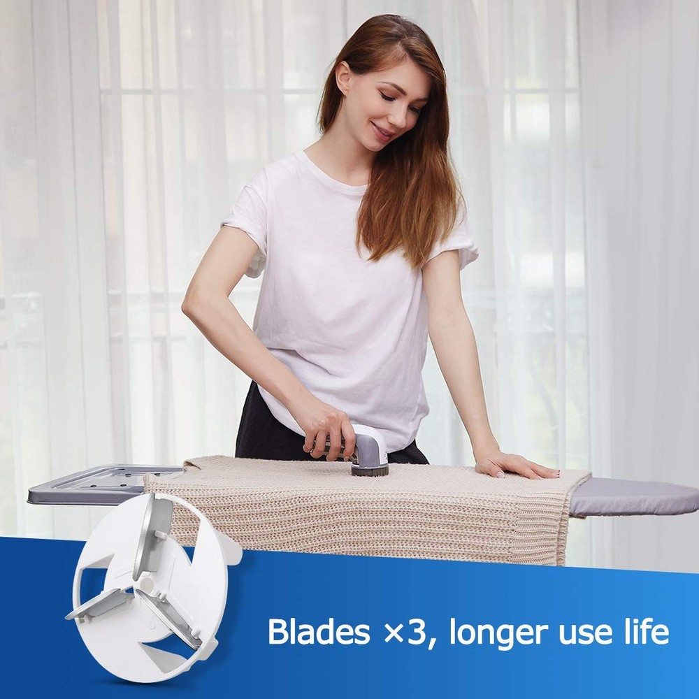 Home Standard Gray Lint Remover with Replaceable Blades and Adjustable Height