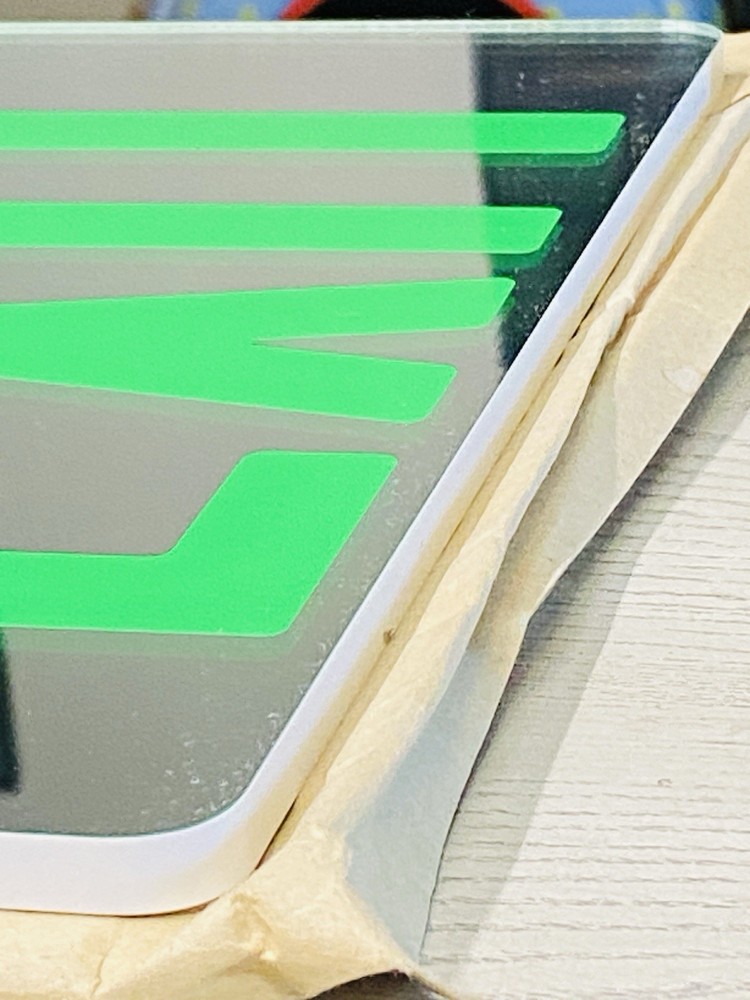 Vintage EXIT Sign Panel Green Acrylic Insert Arrow Emergency Light 6in NOS