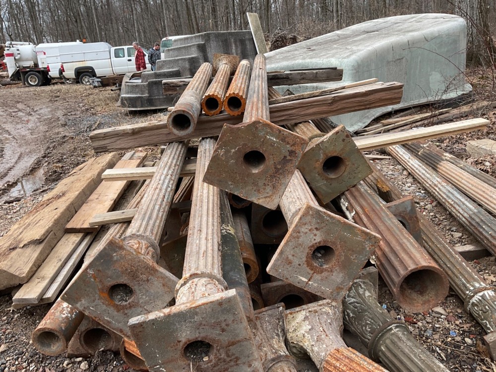 antique iron architectural columns