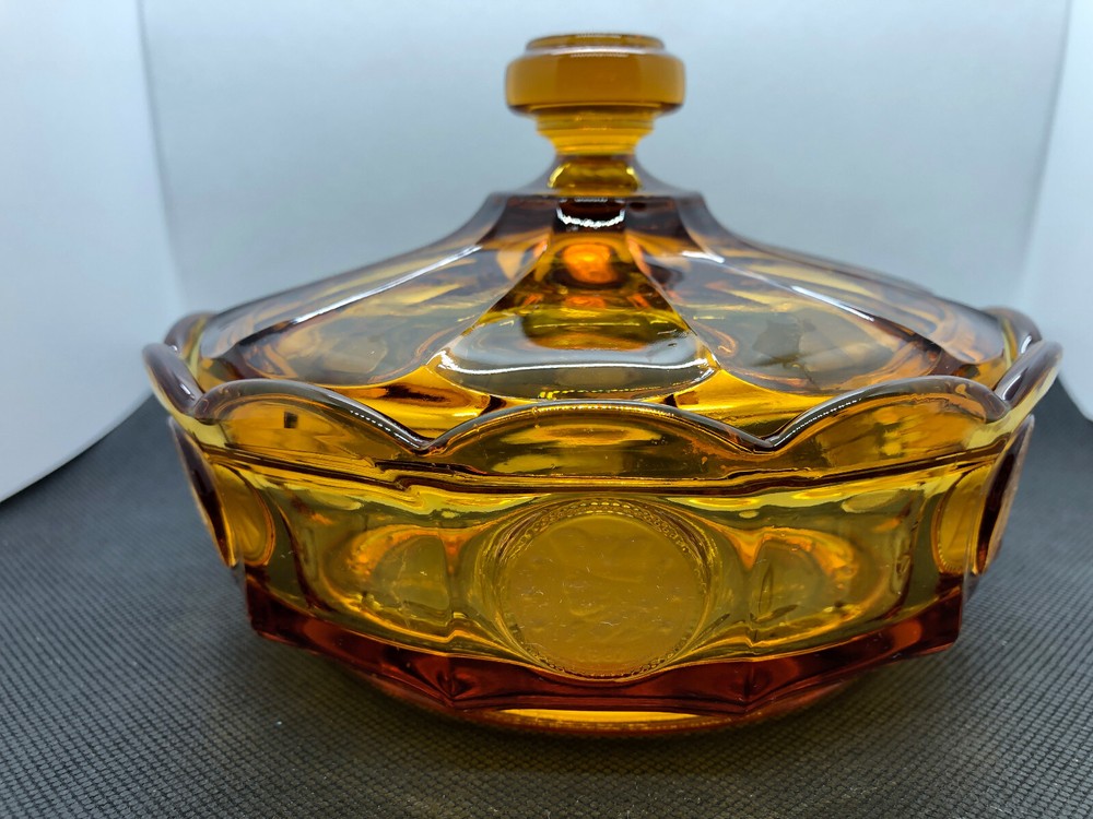 Fostoria Candy Dish Amber Non Footed