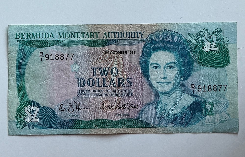 Bermuda 2 Dollars  1 st Oktober 2000, Prefix B/I