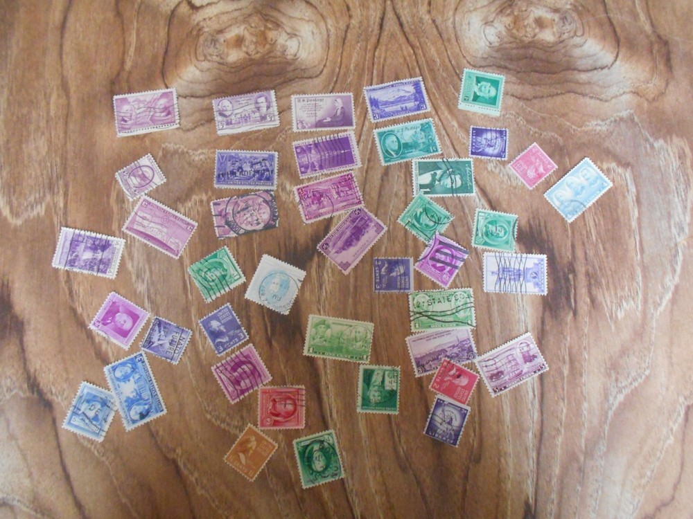 41  Different USED US Postage Stamps from 1930/40s