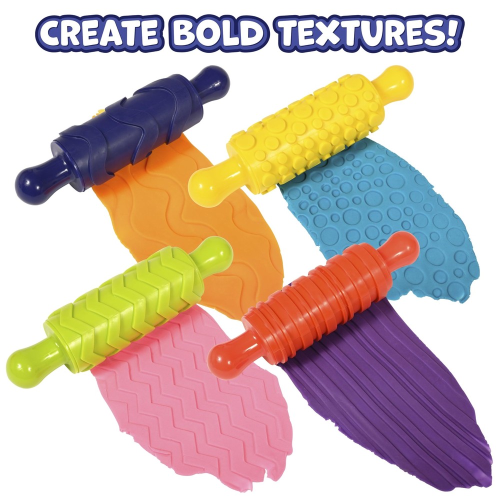 Ready 2 Learn Paint & Dough Texture Rollers - Set of 4 Patterns - Playdough...