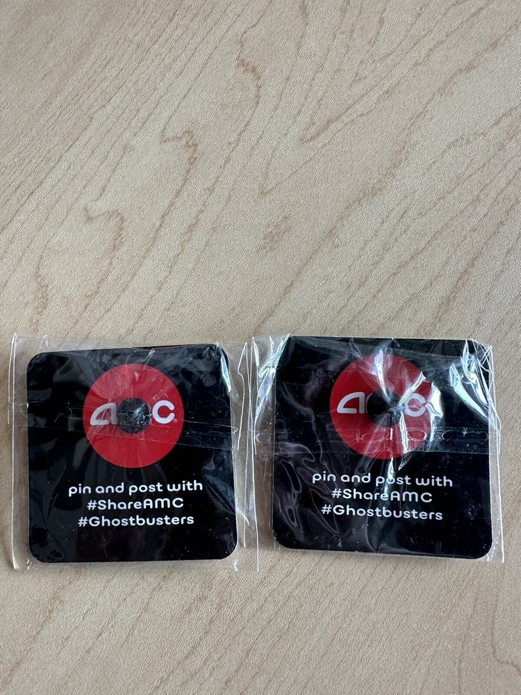 2 AMC Ghostbusters Pins (sealed)