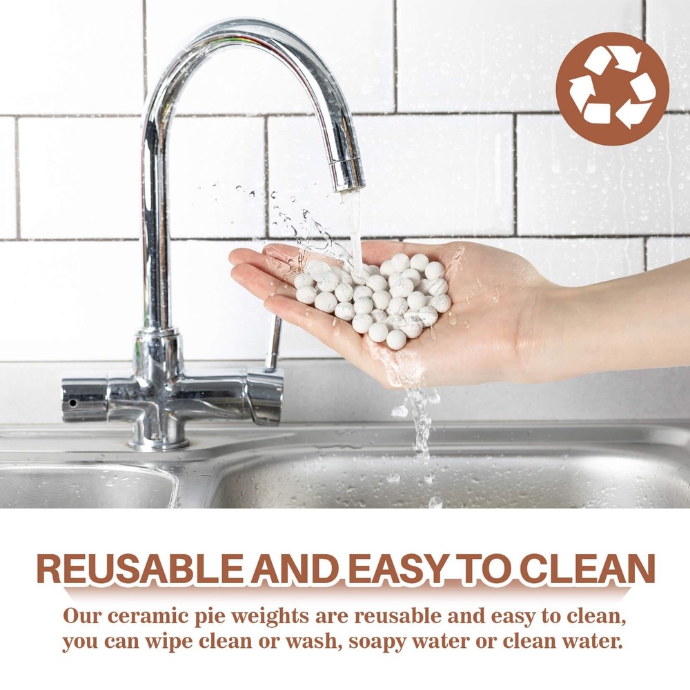 1LB Pie Weights for Baking - Pie Crust Weights Ceramic Pie Weights Baking Weight