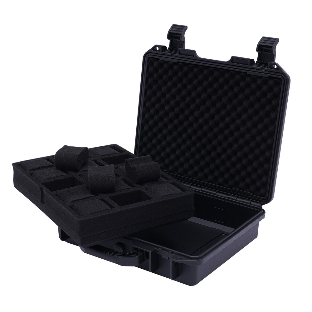 15 Slots Plastic Suitcase Display Storage Case Waterproof Watch Storage Box Case