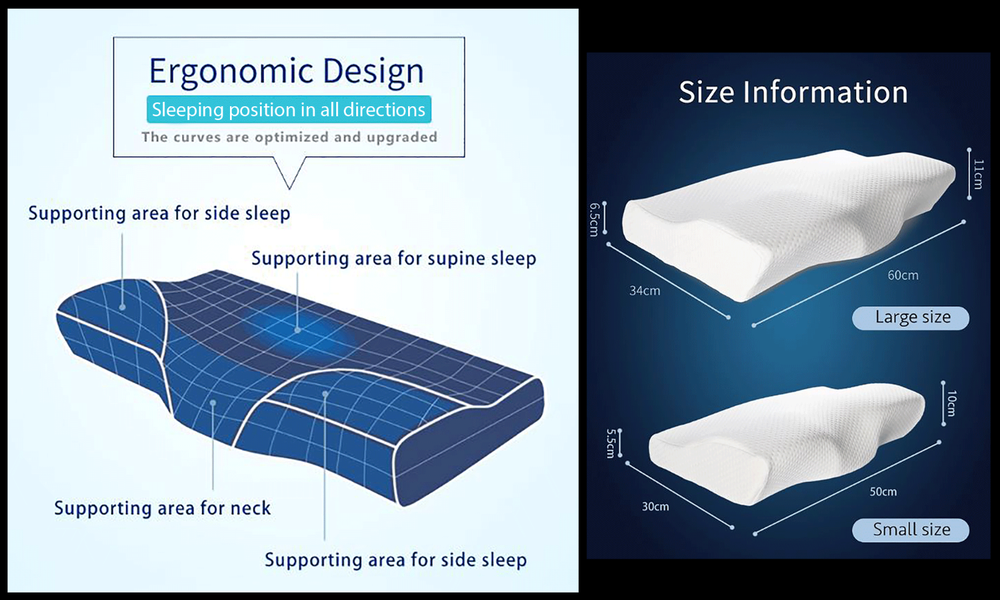 Bedding Pillow Orthopedic Memory Foam- Sleeping Comfortable,Neck Protection-MFBP