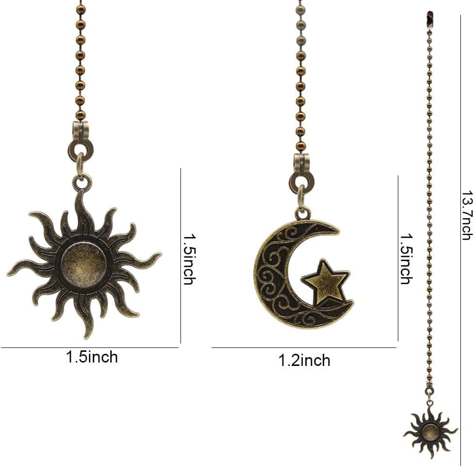 Ceiling Fan Pull Chain Set Decorative Totem Bohemia Pull Chain Pendant Extens...