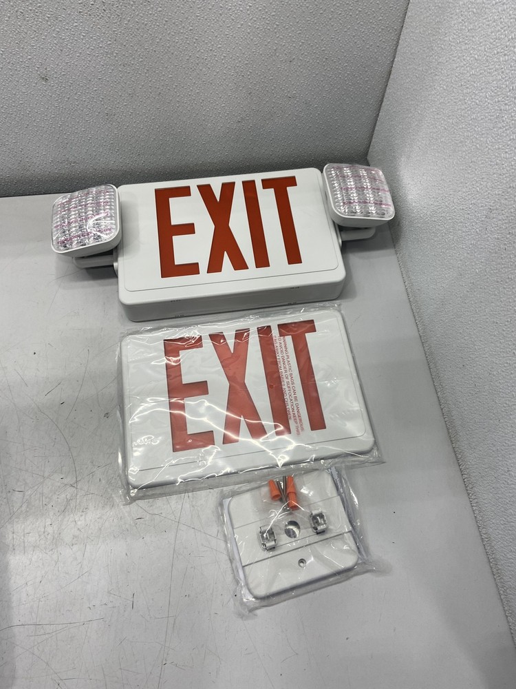 Unbranded Combination Red Exit/Lighting Unit LED4SPRC