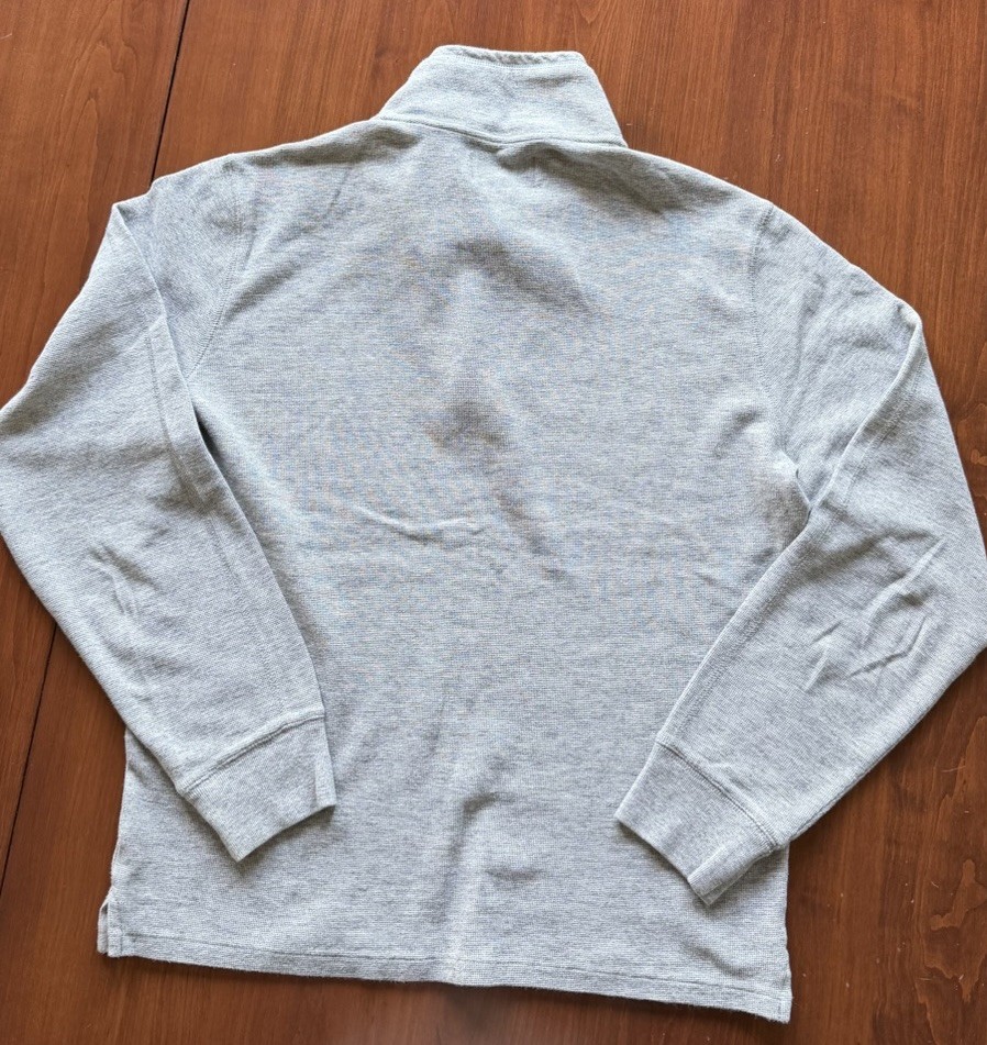 Jack Spade Light Gray Quarter Snap Pullover Sweater Size Small