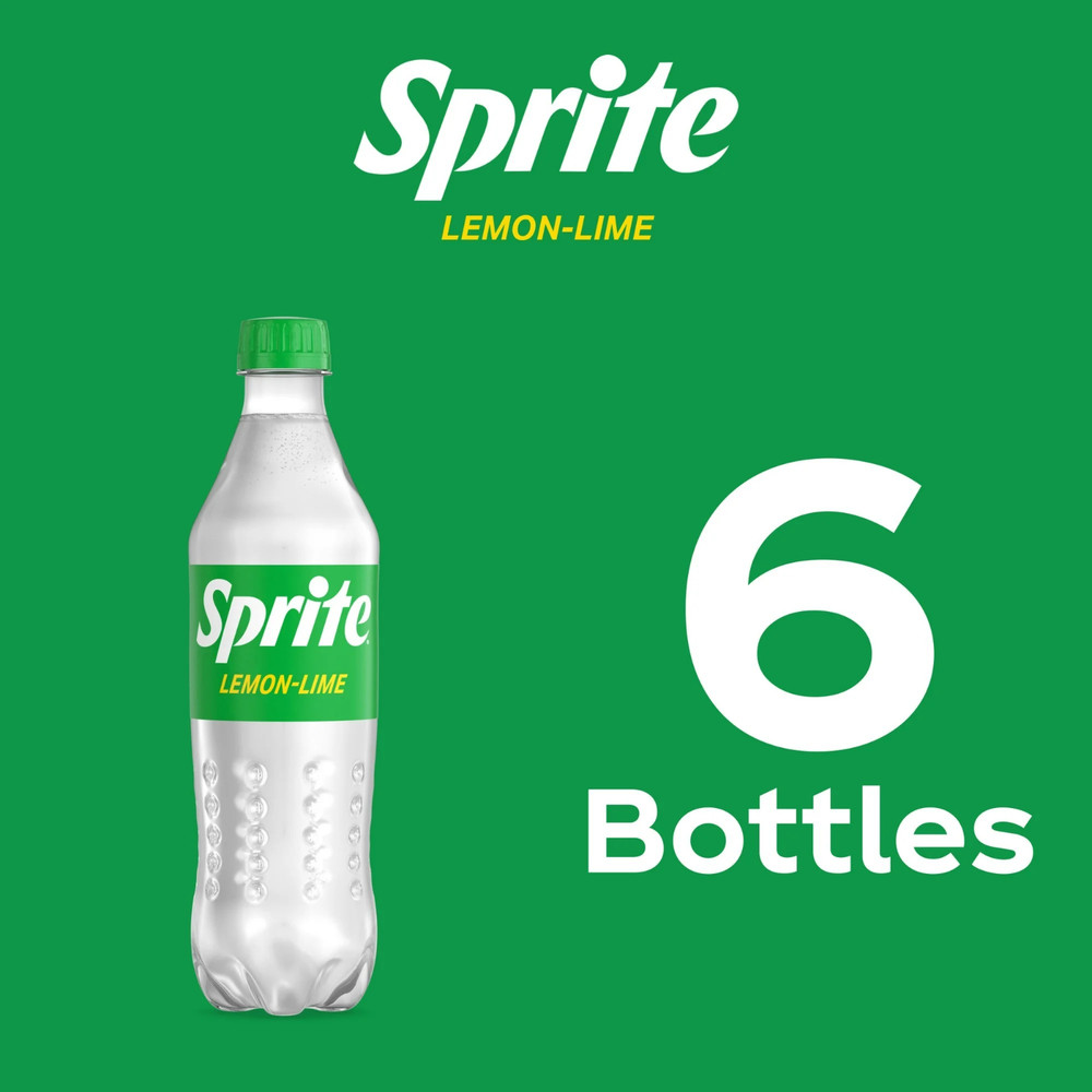 (Pack 2) Sprite Lemon Lime Soda 16.9 fl Oz Each 6 Pack Bottles