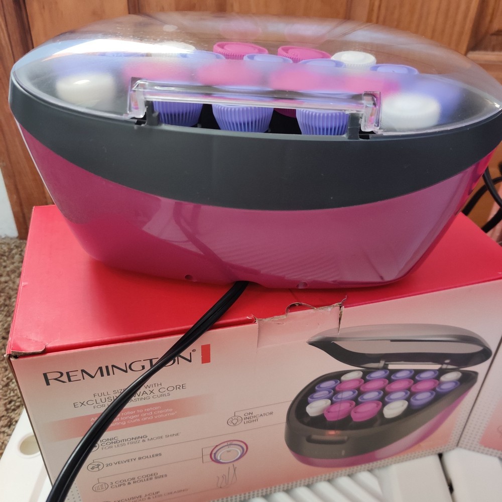 2 Remington Full Size Hot Roller Set with 20 Rollers "No Clips"