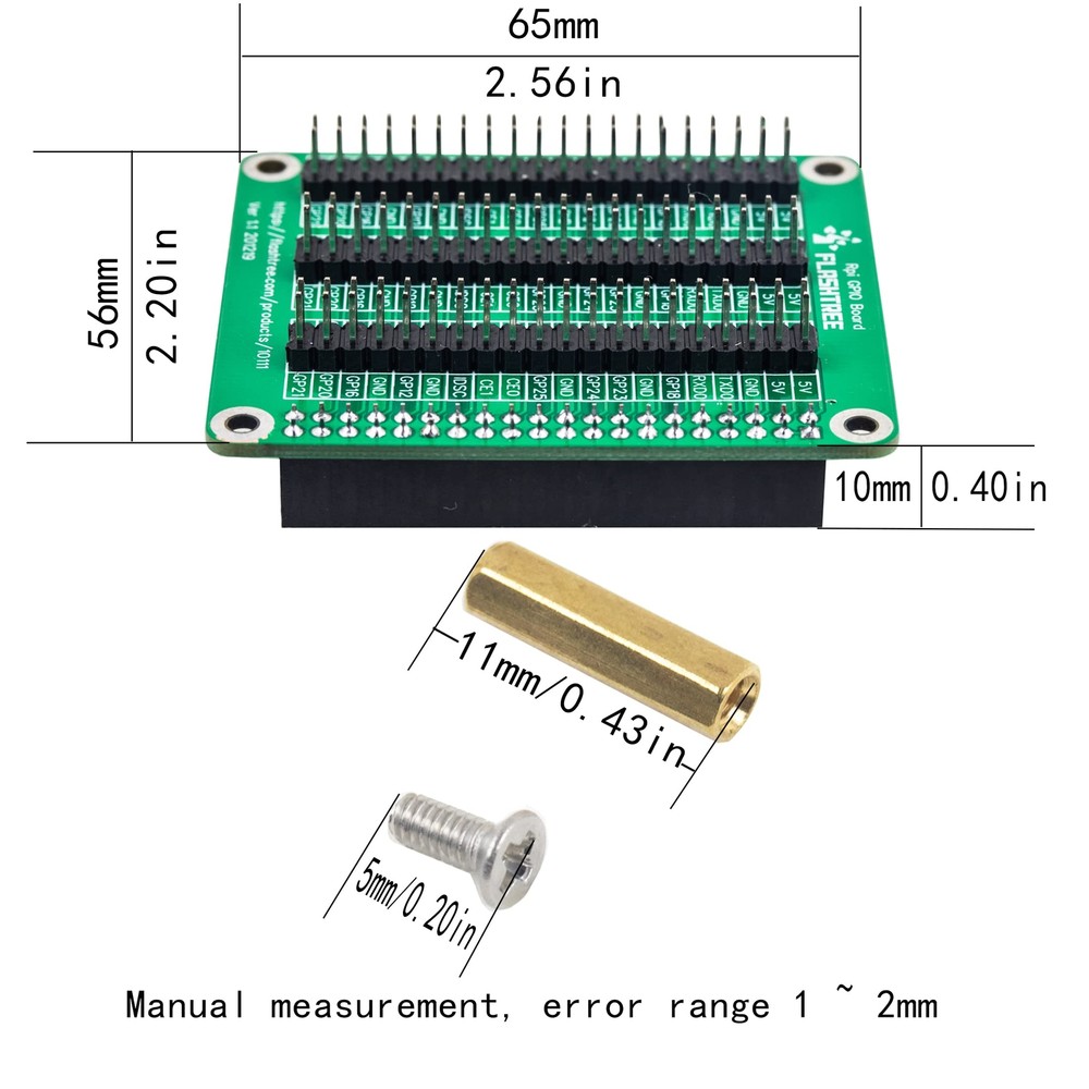 RPi GPIO Extension Module Breakout Board Compatible with Raspberry Pi 3/2 Pi ...