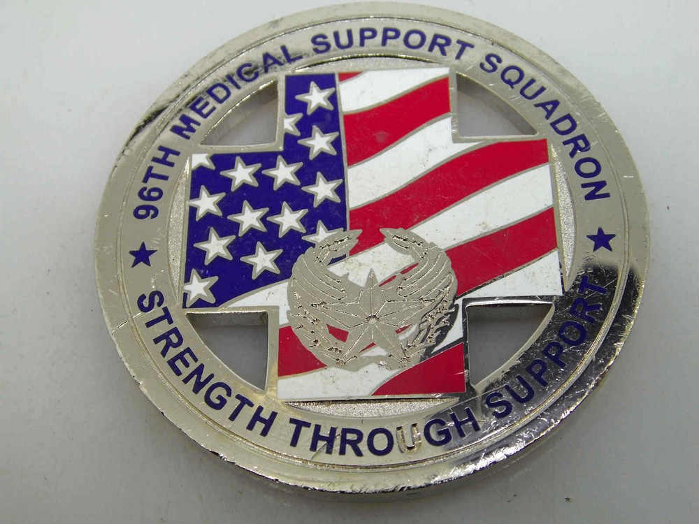 96TH MEDICAL SUPPORT SQUADRON STRENGTH THROUGH SUPPORT CHALLENGE COIN