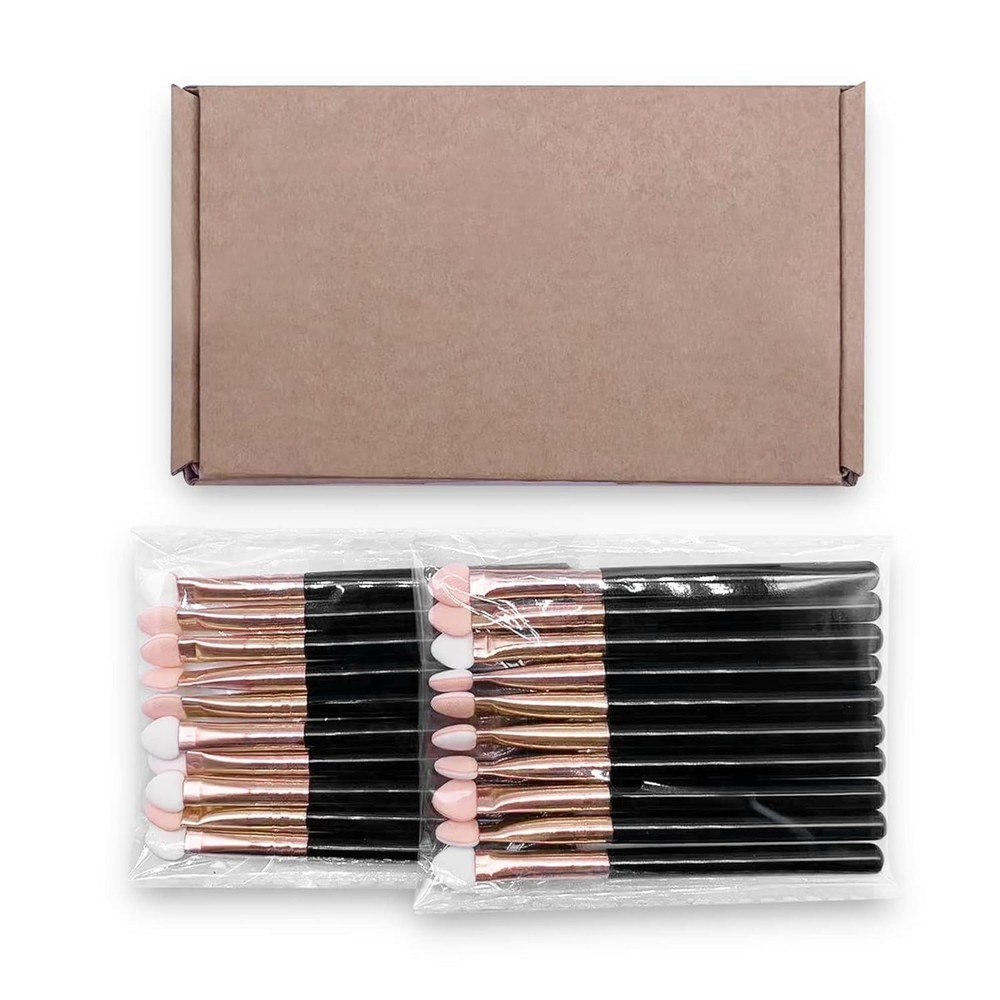 Eyeshadow Applicators Double Sided Sponge Tip Foam Reusable，20Pcs Professiona...