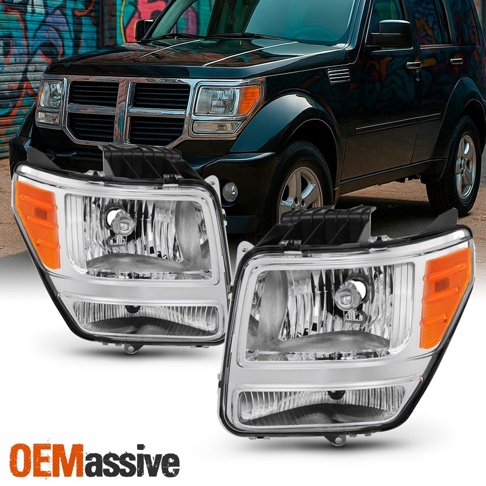 Fit 2007 2008 2009 2010 2011 Dodge Nitro Headlights Headlamps Left & Right Side