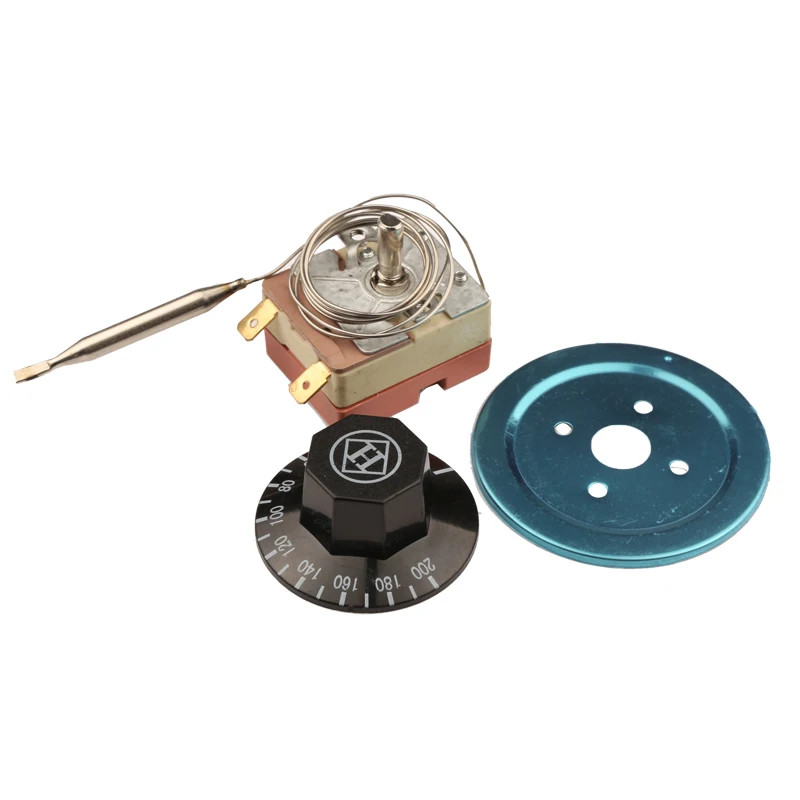 2-Pin Capillary Thermostat 60-200°C Adjustable Temperature Control Oven Fridge