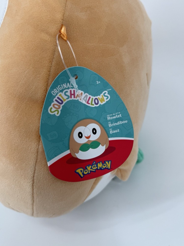 Pokémon Squishmallows Rowlet Plush w/ Original Tags