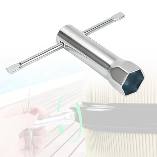 Pool Filter Wrench Hand Tool for Clamp Nut 7/8'' 3/4'' and 1/2'' Shell Nut