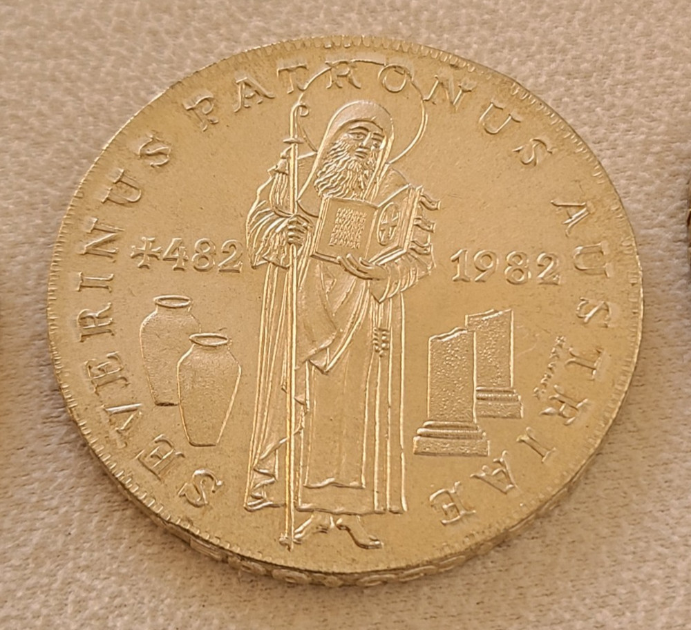 1982 Austria 500 schilling silver coin - St. Severin commemorative