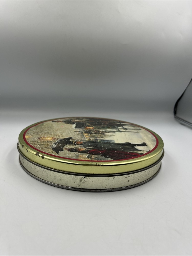 Vintage Tin Container by Alan Maley - A Gracious Era Round 7" EUC