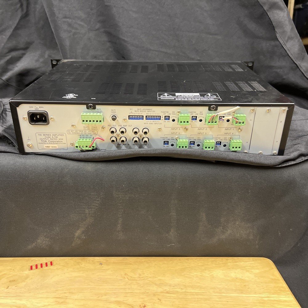 TOA 700 Series Amplifier Model A-706
