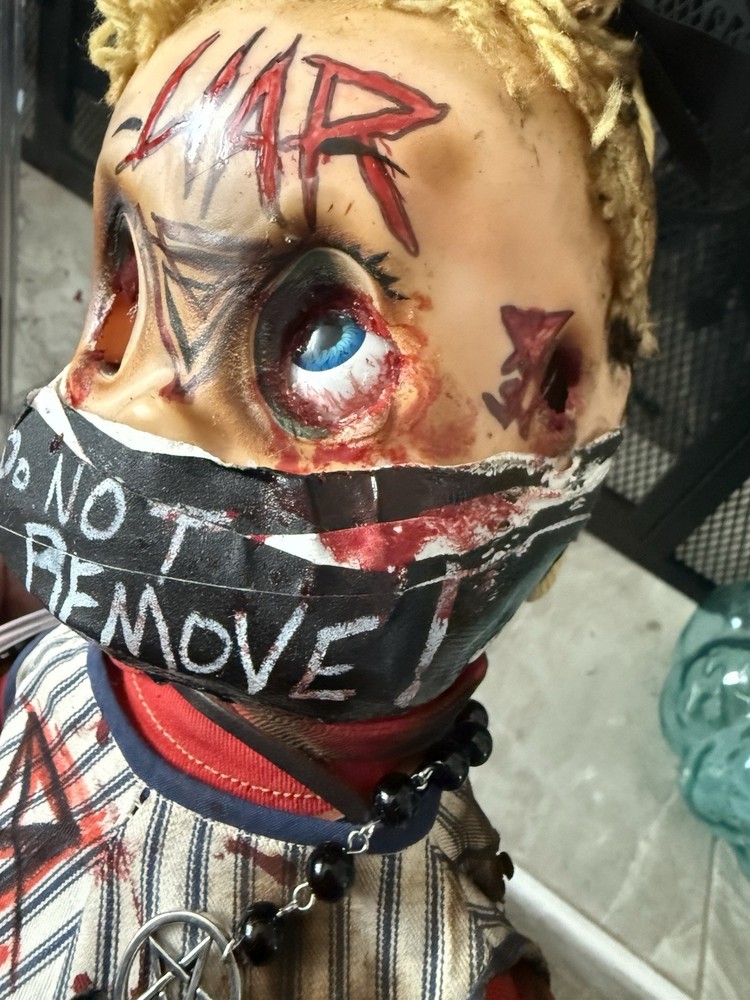 Haunted Ritual Doll Possessed Ghost Demon Toy Plush Pull String