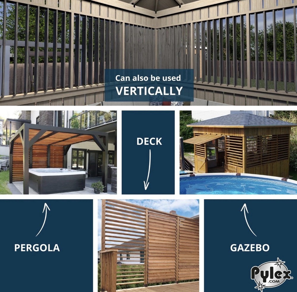Pylex Deck Sunblind System 11060 Louvers Bracket Shutter Hardware Kit Up to
