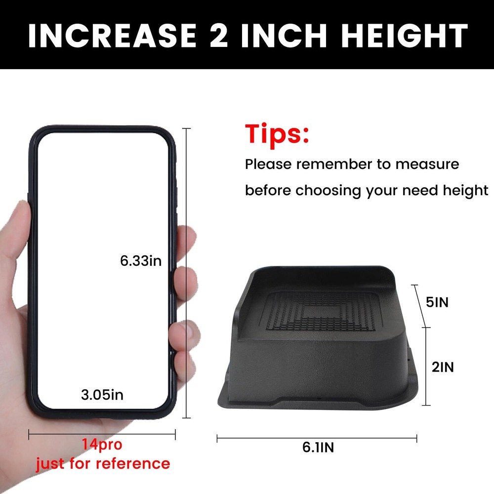 Bed Risers 2" 4 Pack Heavy Duty Furniture Elevators Support 6000 lbs