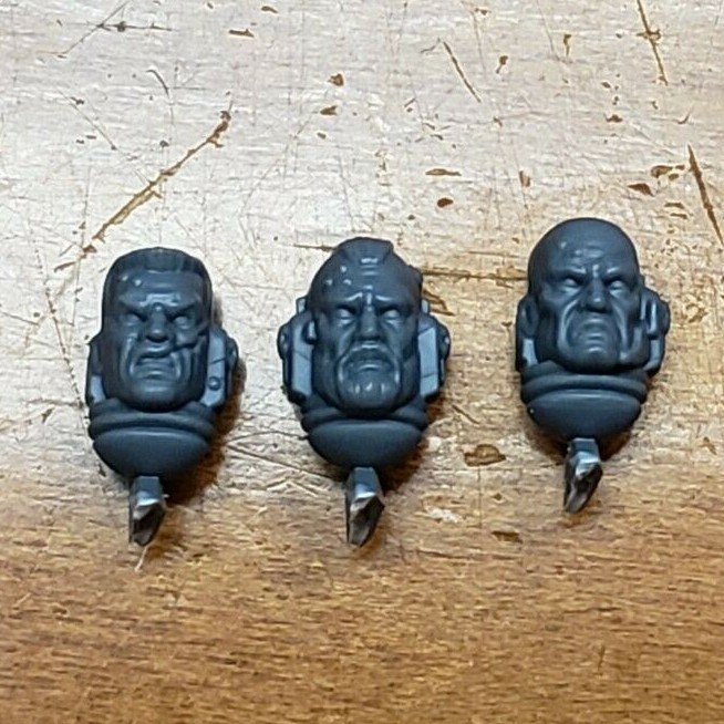 Warhammer 40k Space Marines Bits Bladeguard Veteran Bare Heads Set