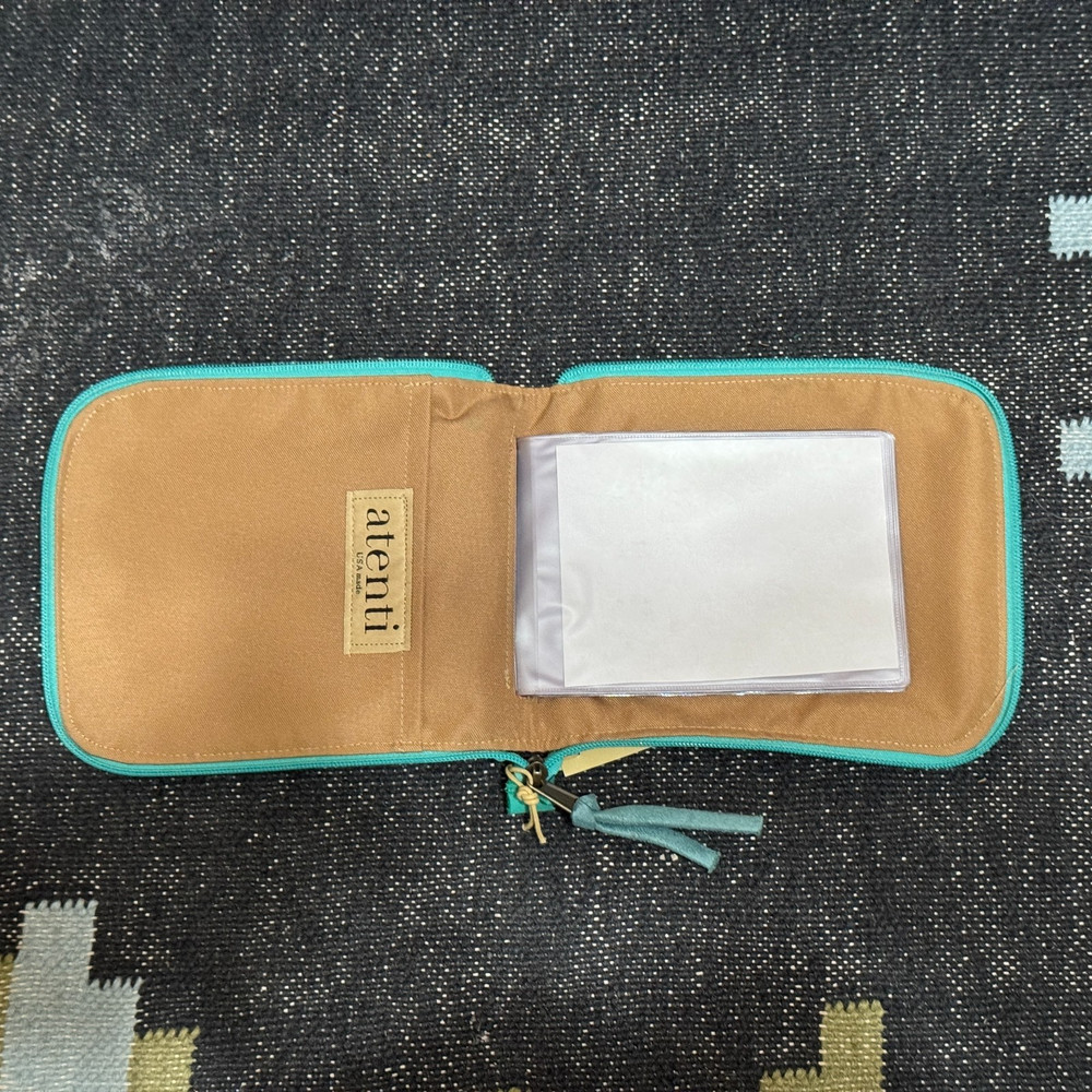 Atenti Circular Needle Case with Insert, Rambla Suzani Paisley Pattern