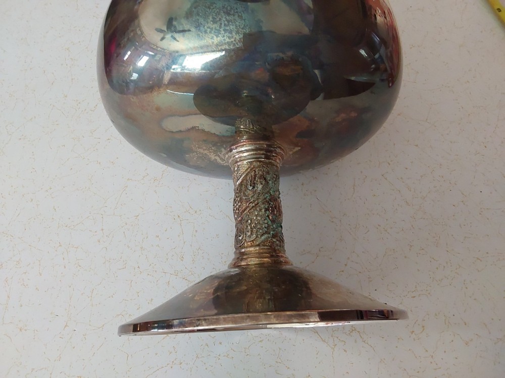 Giant 11" Oversized CHALICE WINE GOBLET Silver Plated?