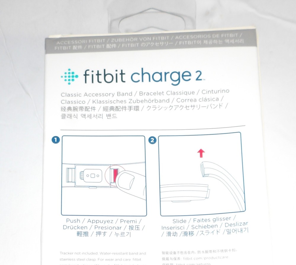 FITBIT CHARGE 2 BLUE ACCESSORY REPLACEMENT BAND SIZE LARGE NEW IN BOX