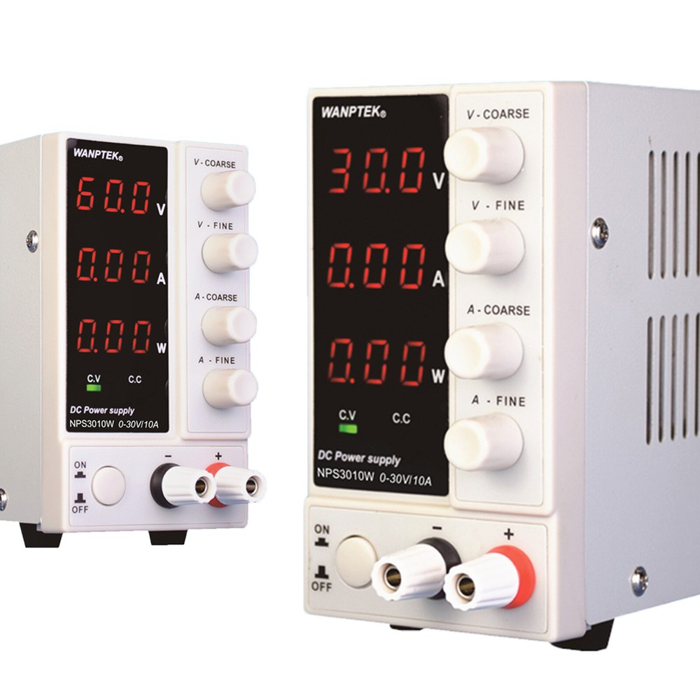 300W 0-10A Lab DC Power Supply Digital Variable Regulated Benchtop Power Source