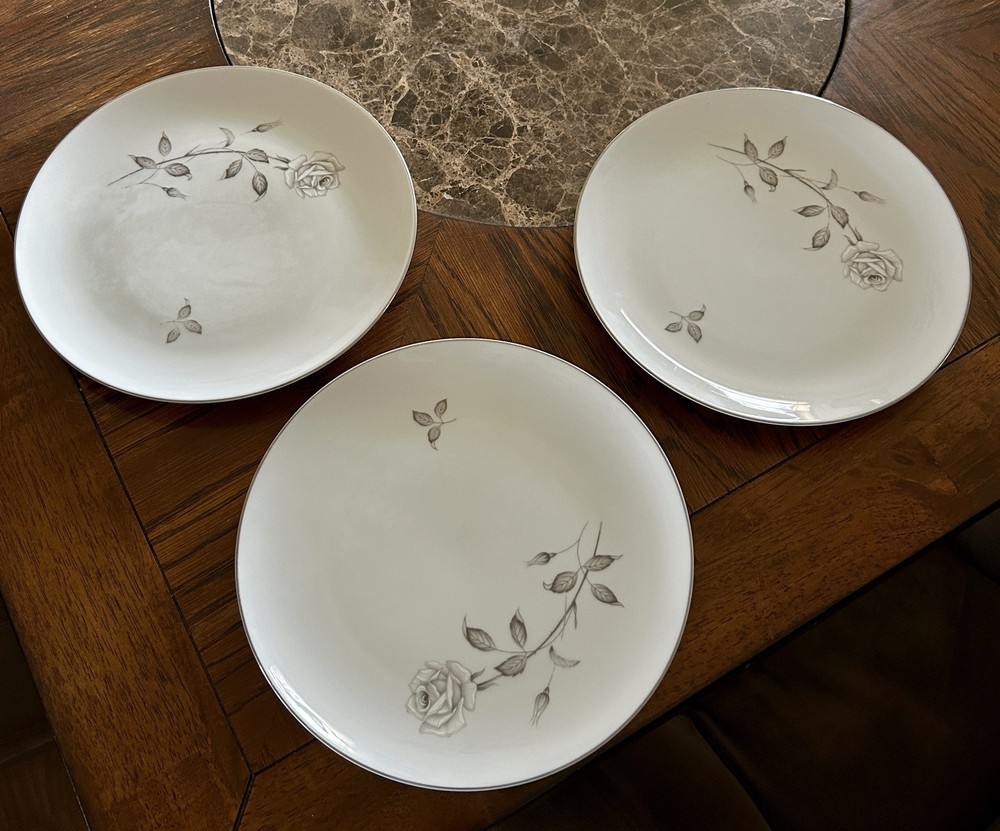 Silver Rose by Creative Manor  10-1/4” Dinner Plate