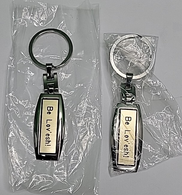 2 Chrome Key Chains - Be Lov'esh!